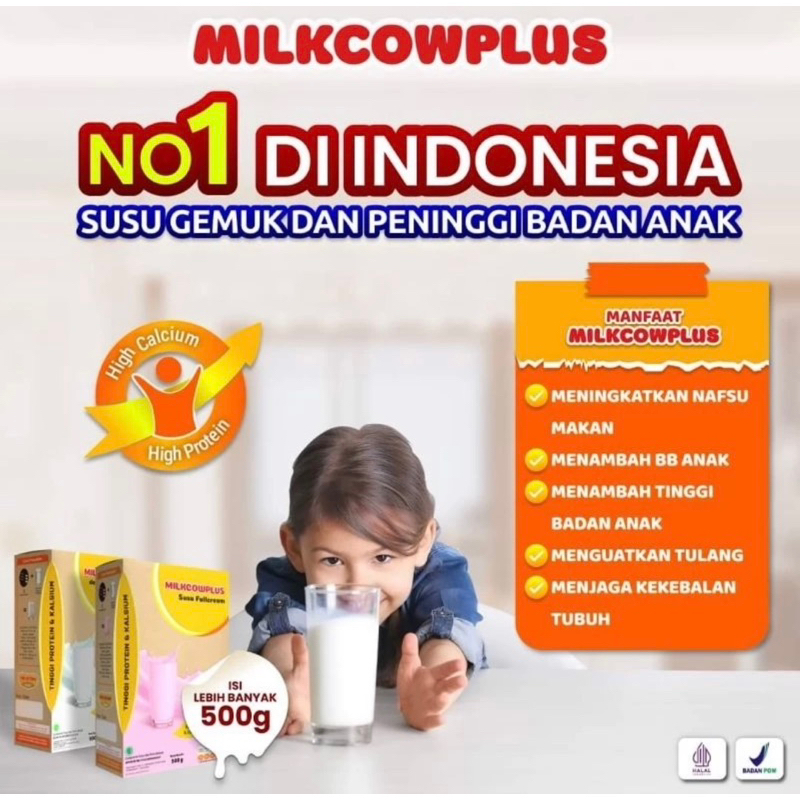 

PROMO 1 KILOGRAM!! 2 BOX MILKCOW PLUS SUSU SAPI TINGGI PROTEIN || PENGGEMUK BADAN & PENAMBAH TINGGI BADAN ANAK || BPOM HALAL