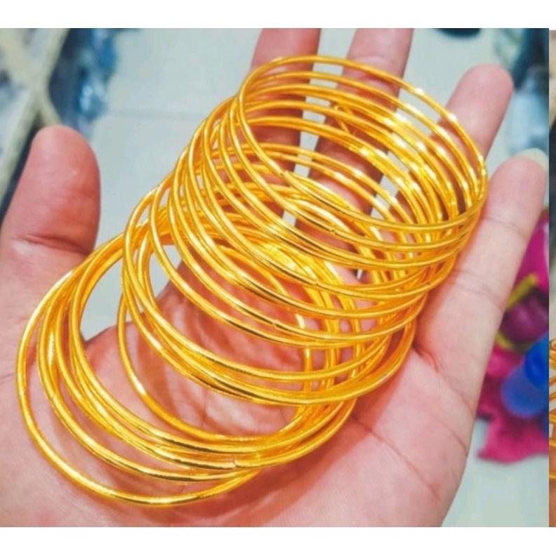GELANG TANGAN TITANIUM KERONCONG POLOS 7 pcs ART O4I9