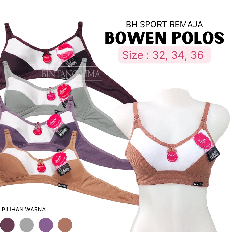 Kualitas Terpopuler BH Sport  Sport Bra  Busa Tipis  ABG Remaja BOWEN polos  Bra Wanita