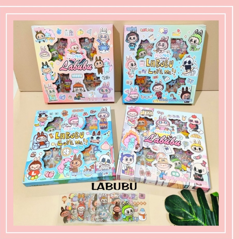 

KI3 STICKER LABUBU isi 1 Pcsbox Wateroof Anti air Stiker kartunSticker Karakter