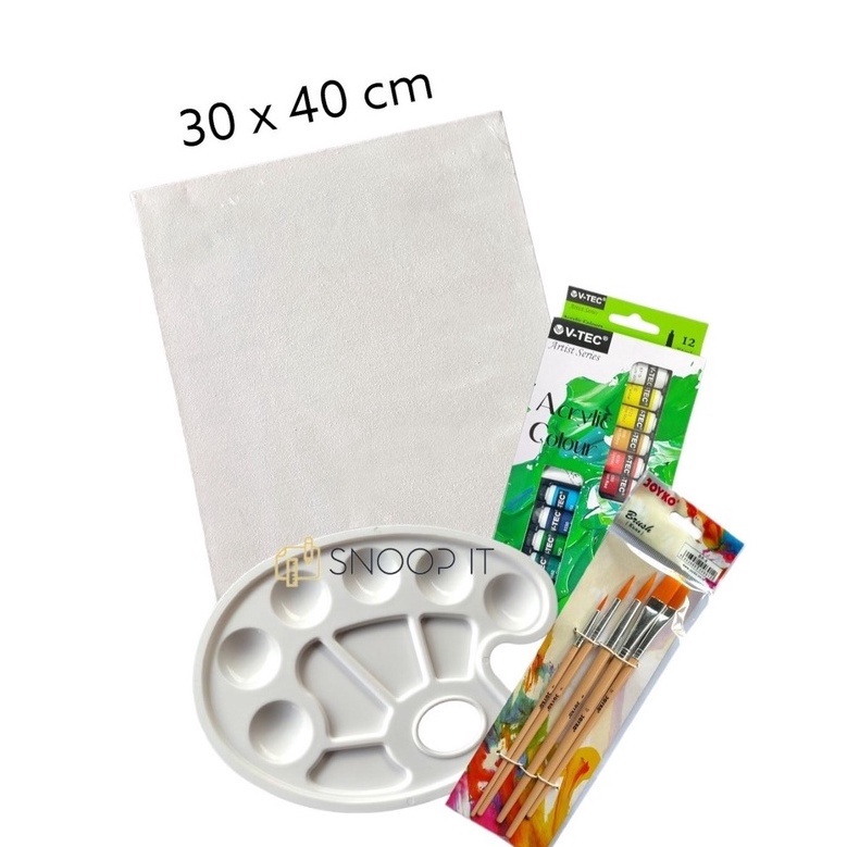 

KF7 Melukis Lengkap Set 4 in 1Jumbo Set Kanvas 3x4 Kuas Palet dan Cat Acrylic Set SHSNP
