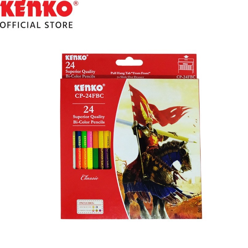 

KI3 Pensil Warna KENKO Bicolor 48 warna Coloring Pencil