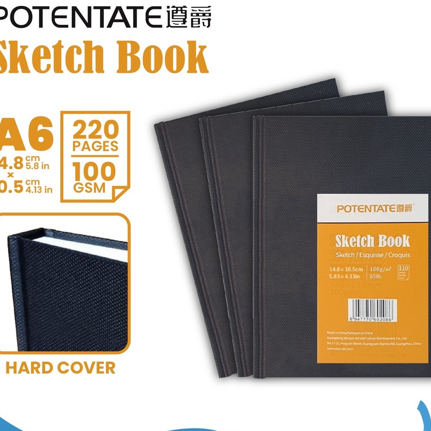 

KI3 Buku Sketsa Potentate Hard Cover A6 Stitch Bound Sketchbook Potentate Sketchbook A6 1 GSM 11 Sheet