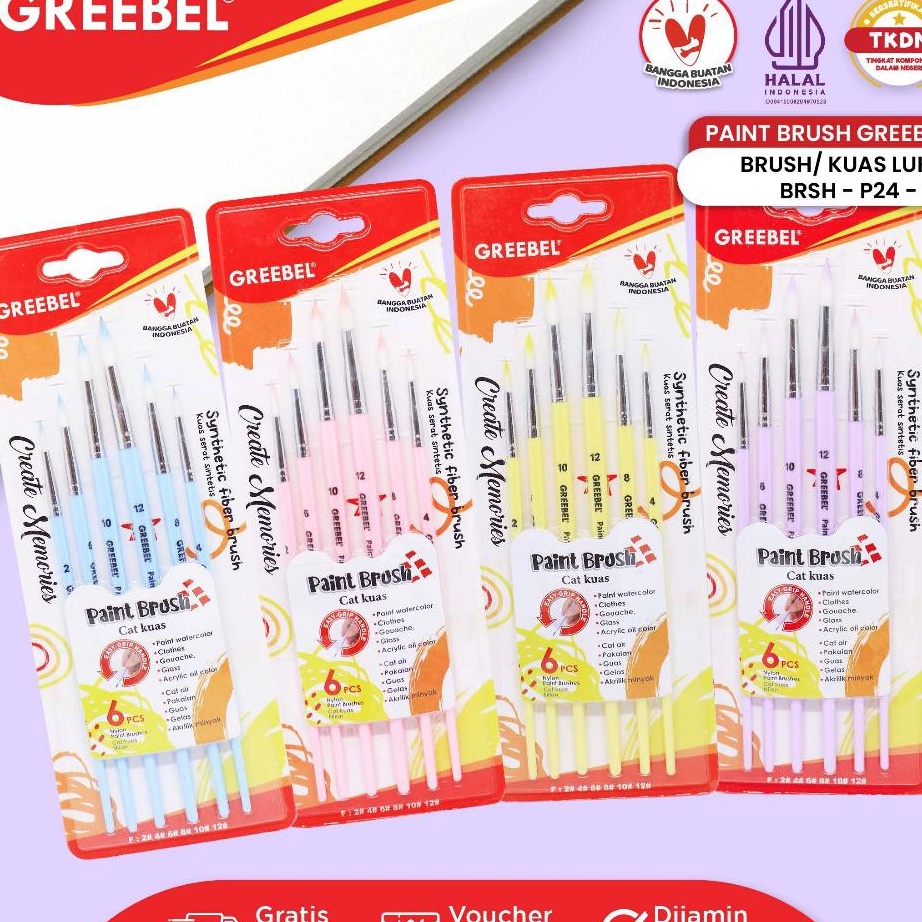 

Eksklusif GREEBEL Kuas Lukis Brush Paint Set BRSHP246R