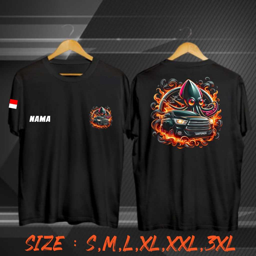 Kaos MOBIL INNOVA VENTURER | Free Tambah Nama Kamu | Baju Driver Muda | Kaos CCTV Lintas | Kaos Driv