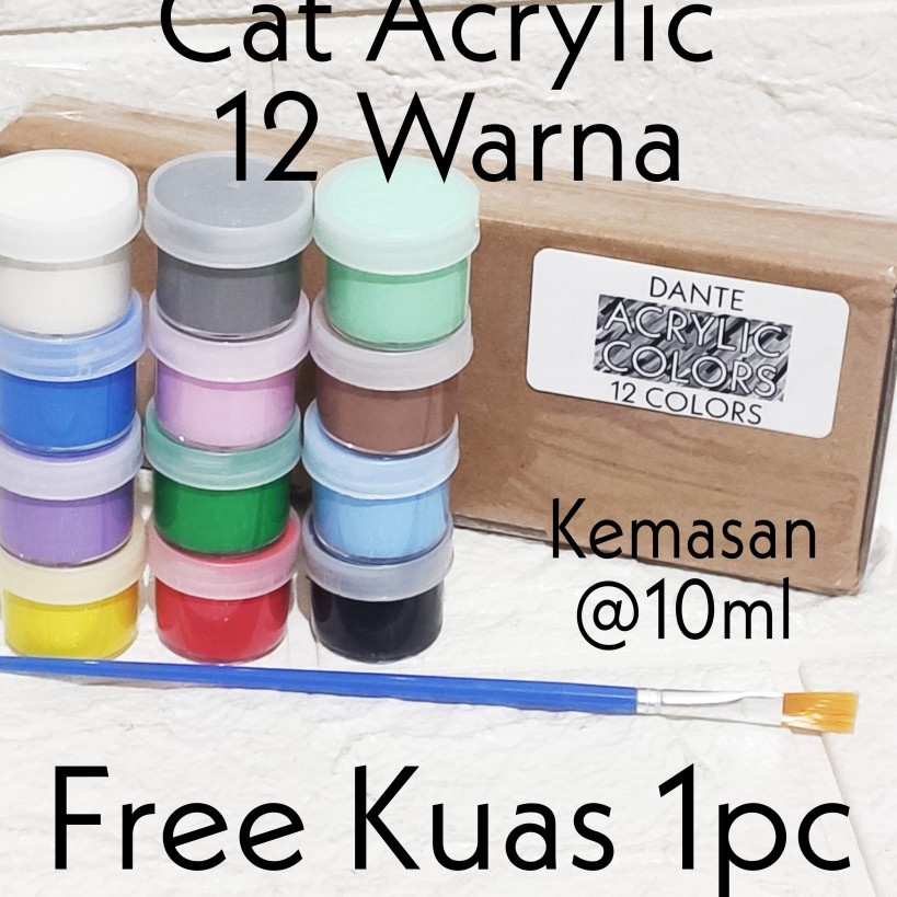 

Terbatas Cat Acrylic 12 Warna Dante Set