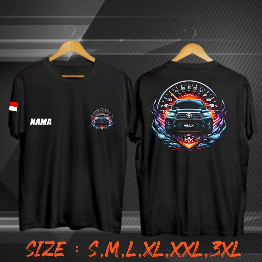 Kaos MOBIL TOYOTA HILUX  | Free Tambah Nama Kamu | Baju Driver Muda | Kaos CCTV Lintas | Kaos Driver