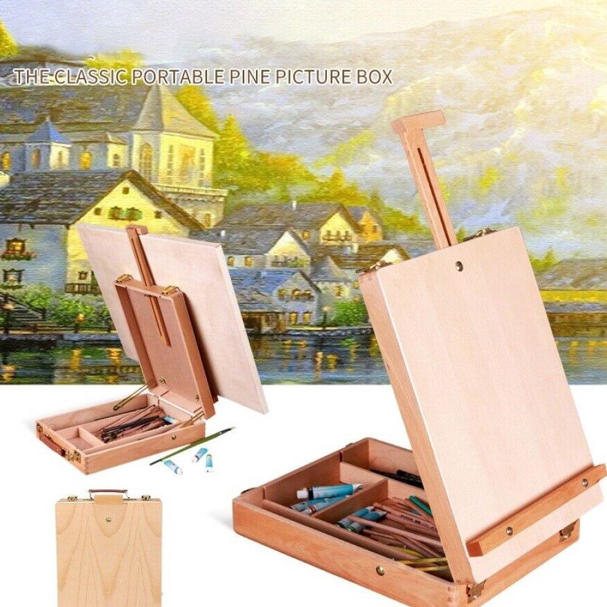 

HJ6 Adjustable Wooden Table Desk Art Drawing Board Canvas Sketch Easel 36