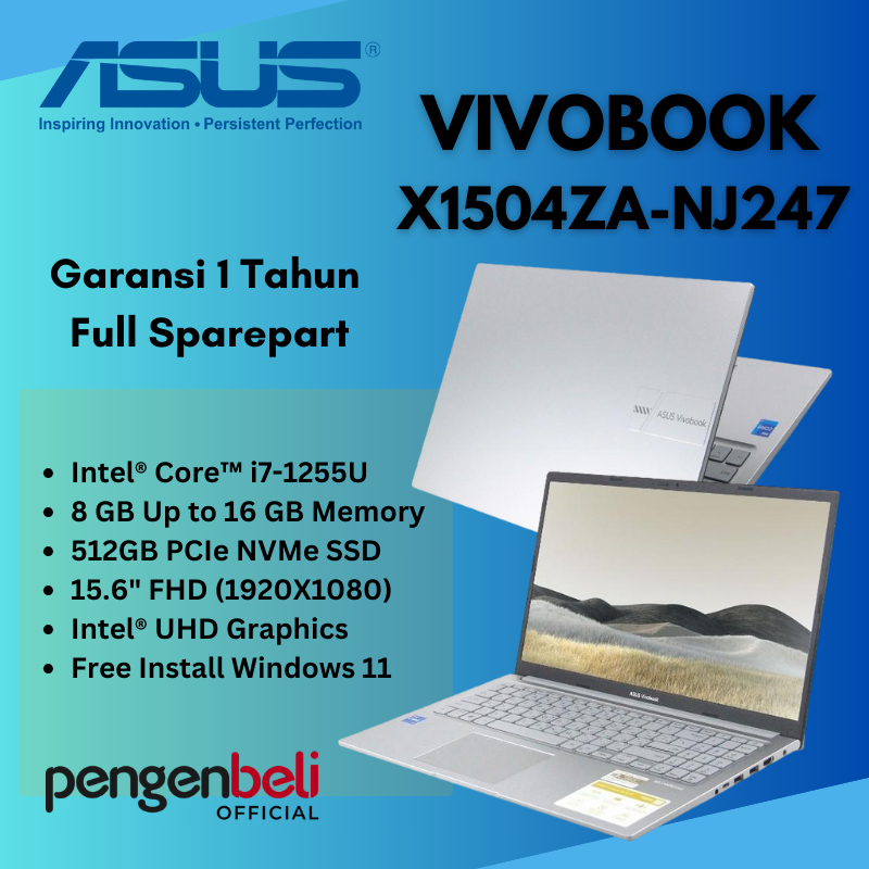 LAPTOP KEYBOARD ARABIC BARU ASUS VIVOBOOK X1504ZA-NJ247 - CORE I7-255U l RAM 16GB l SSD 512GB l 15,6