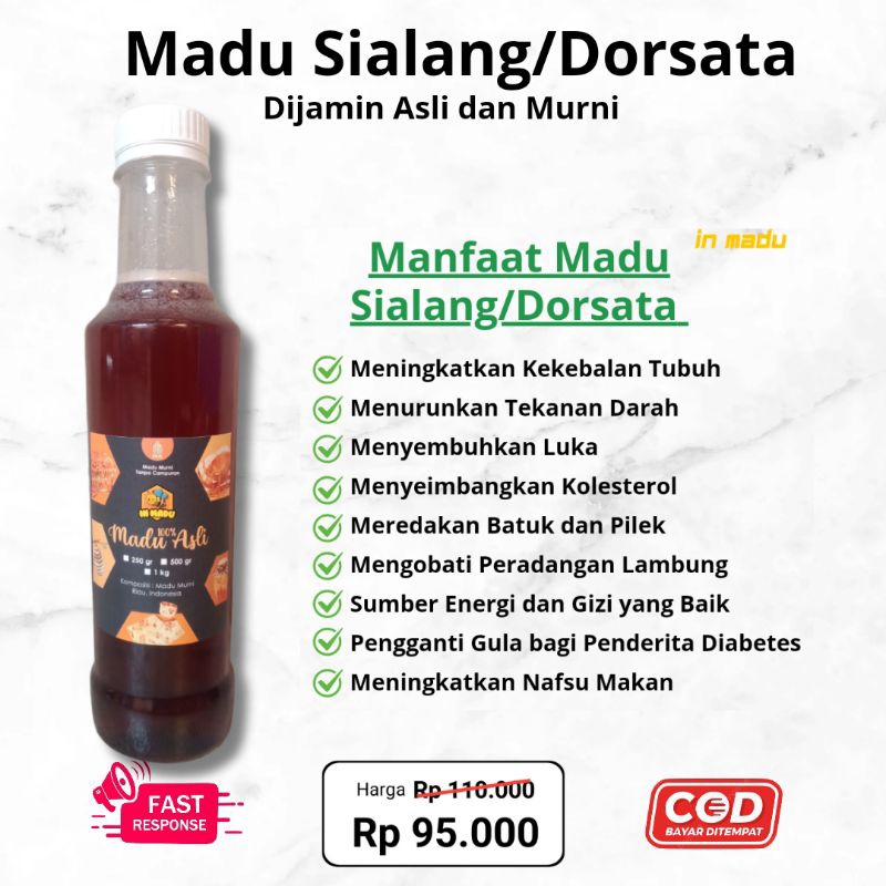 

Madu Hutan Liar Sialang Apis Dorsata Riau Dijamin Asli Murni 450 gram