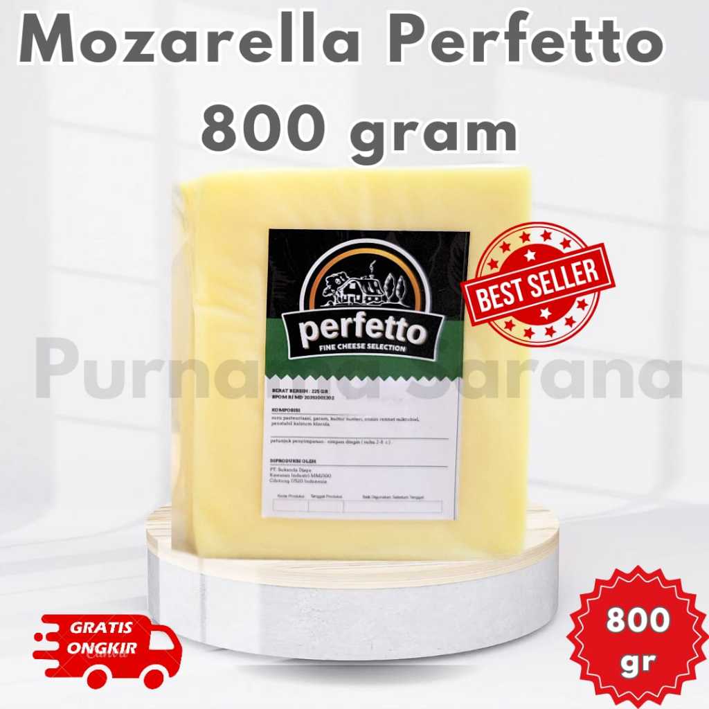 

Keju Mozarella Perfetto 800gram / Mozarella Cheese Perfetto 800 gram