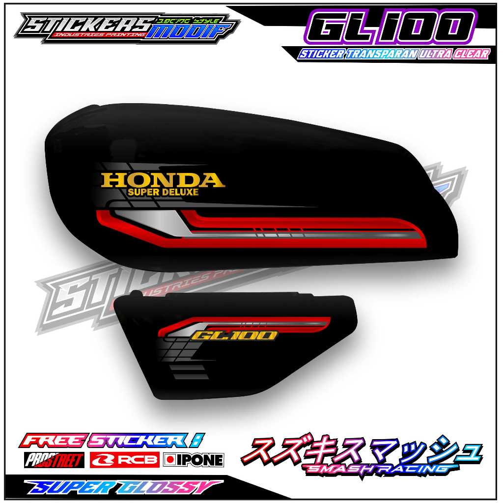 STRIPING VARIASI MOTOR HONDA GL 100 / STICKER LIST MOTOR HONDA GL 100