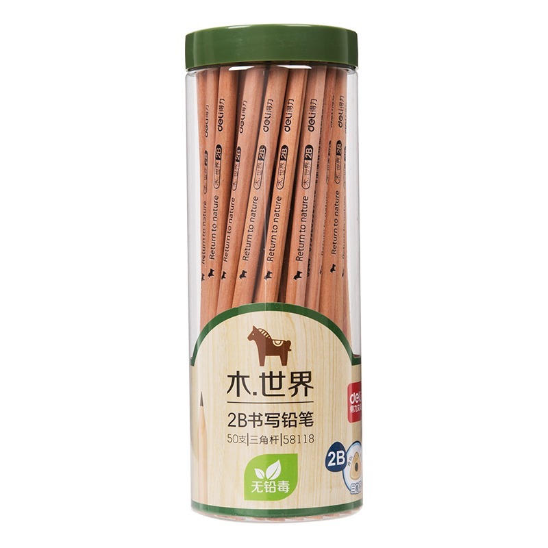 

Deli Pensil Kayu 1 Tabung Isi 50 Pcs / Pensil 2B Mudah Diraut 58118