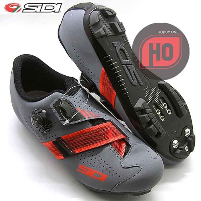 SIDI MTB AERTIS GREY RED - Sepatu Cleat MTB