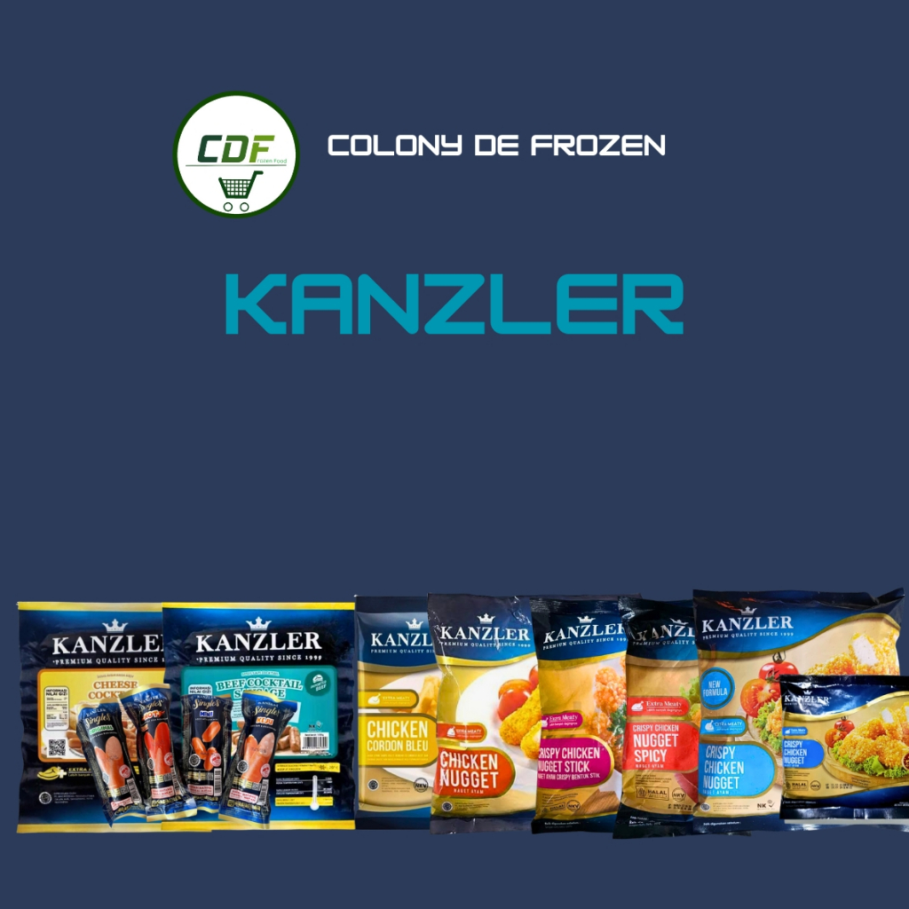 

ANEKA NUGGET & SOSIS KANZLER : Chicken Nugget 450gr, Crispy Nugget 450gr, Crispy Nugget 120,Kanzler Cheese Cocktail 500gr 36s, Kanzler Singles Original 65gr