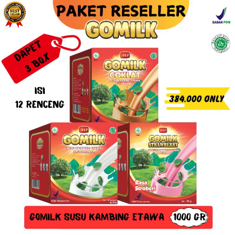 

PAKET HEMAT GOMILK SACHET 3 BOX DENGAN 3 VARIAN RASA - SUSU ETAWA BARIKLANA