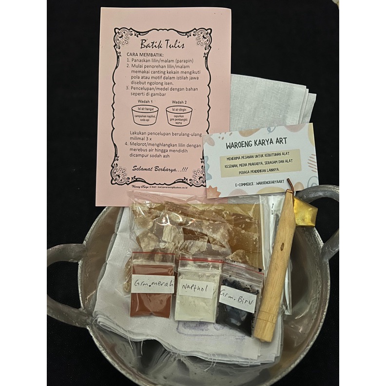 

KODE O56X Paket Batik Premium Wajan Kain Canting Lilin Malam Prakarya