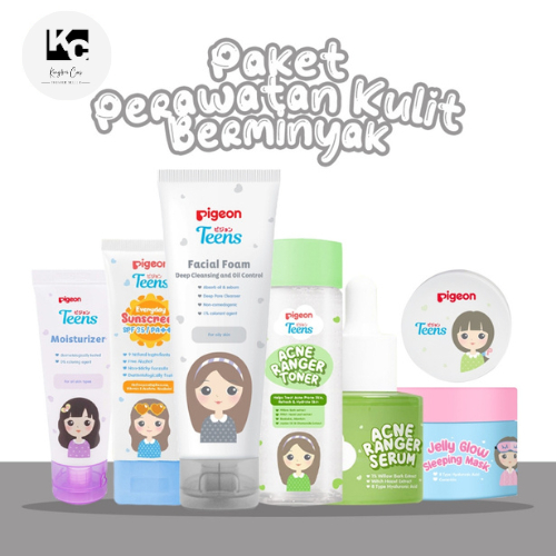 Pigeon Teens 1 Paket Lengkap Skincare Kulit Remaja Berminyak