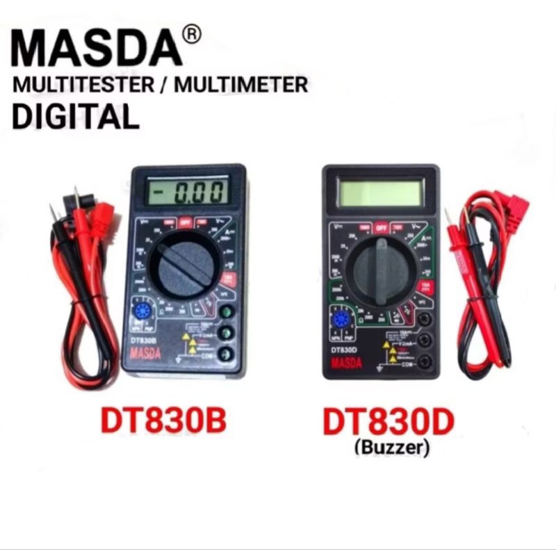 Multimeter Avometer Multitester Digital DT830B/DT830D