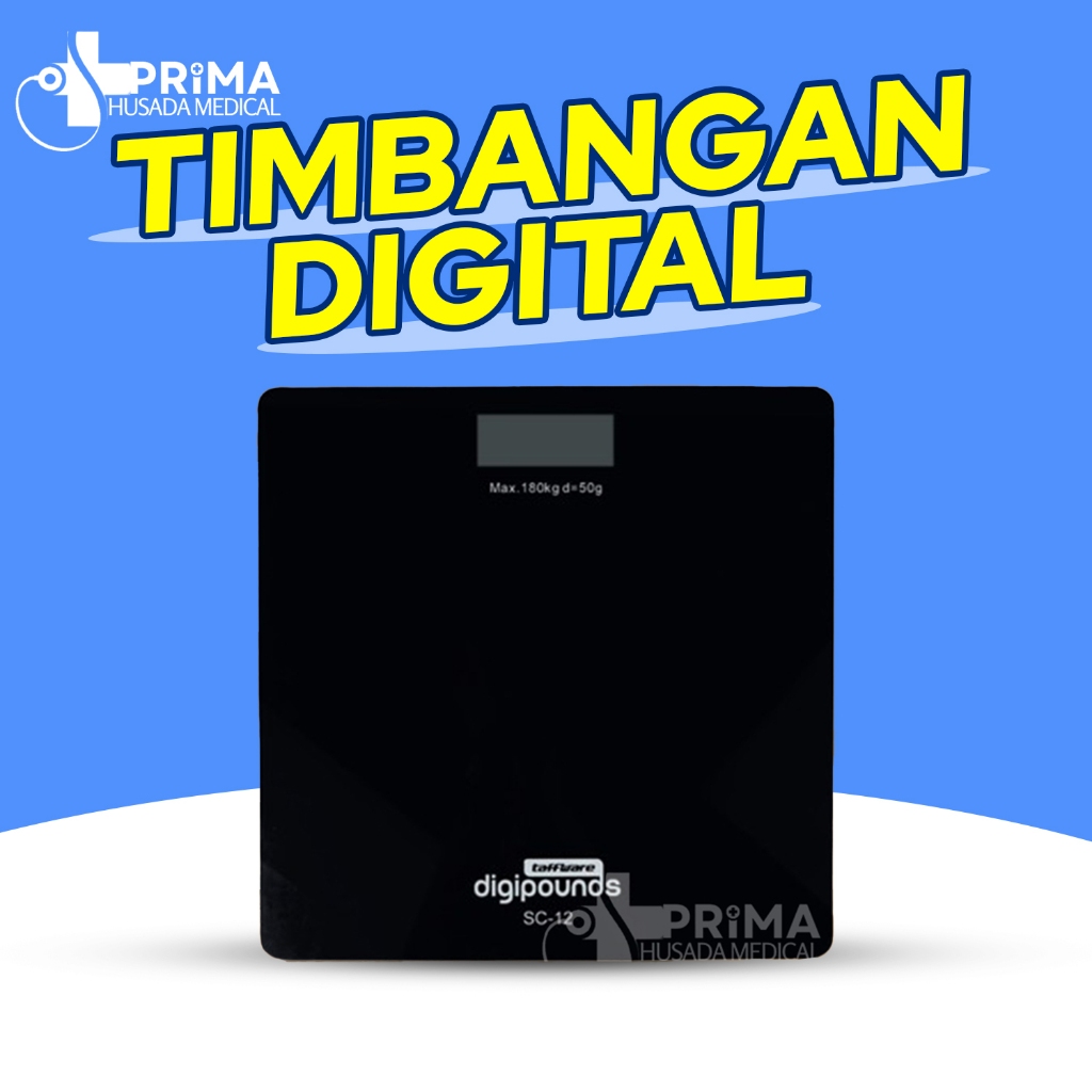 Timbangan Digital Badan Hitam Max. BB 180kg / Timbangan Badan Digital Akurat / Timbangan dewasa