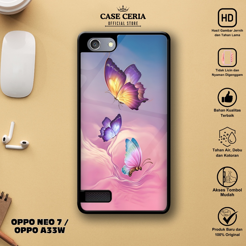 Case Oppo Neo 7 / Oppo A33W - Casing Oppo Neo 7 / Oppo A33W ( Butterfly ) - Silikon Case – Kesing HP