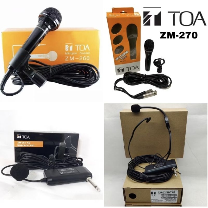 Mikrophon Toa Dinamic Dan Mic Kondenser Panjang Kabel 10 Meter