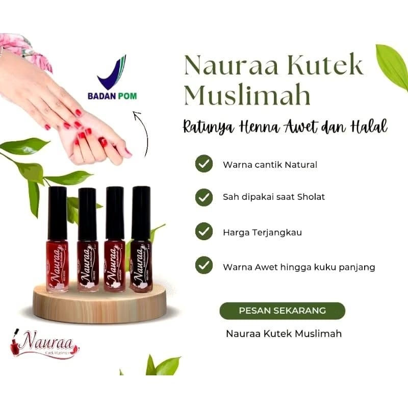NAURA KUTEK MUSLIMAH BPOM_Warna Awet Halal Harga Murah