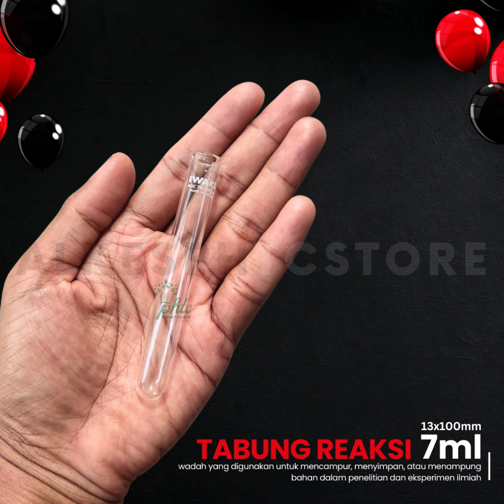 IWAKI Tabung Reaksi 7ml l Test Tube With Rim
