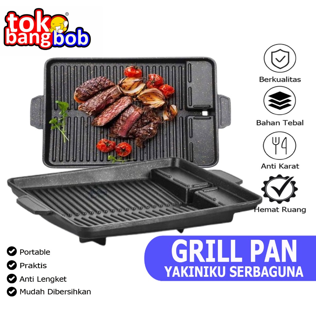 Grill Pan Yakiniku KOREAN BBQ Grill / Panggangan KOREAN BBQ Grill Anti Lengket