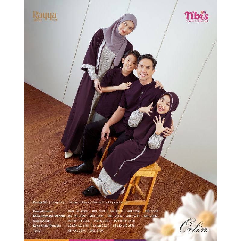 TERBARU 2025 ORLIN BURGUNDY & LILAC RAYYA SERIES / BEST SELLER / TERLARIS / SARIMBIT KELUARGA / COUP