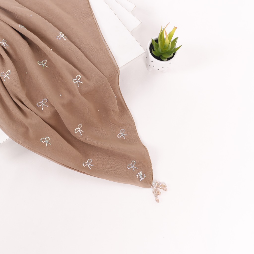 ZARAZU - The Signature Andari Jenna Scarf Paris Japan Crystal Premium by Zarazu (Pastel Series)