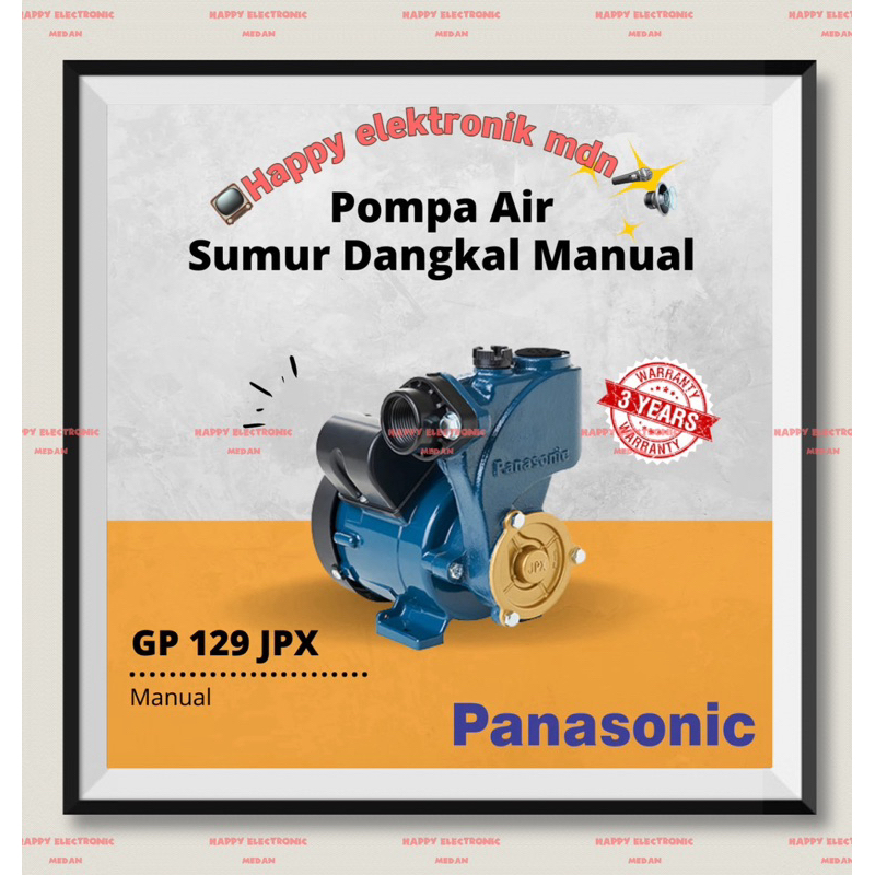 Mesin Pompa Air Sumur Dangkal Manual Panasonic GP-129JPX | GP-129 JPX