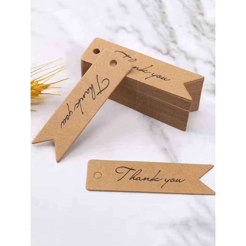 

HANGTAG BAJU PRODUK PUTIH COKLAT / HANGTAG PRODUK / HANGTAG UCAPAN/ HANGTAG WEDDING