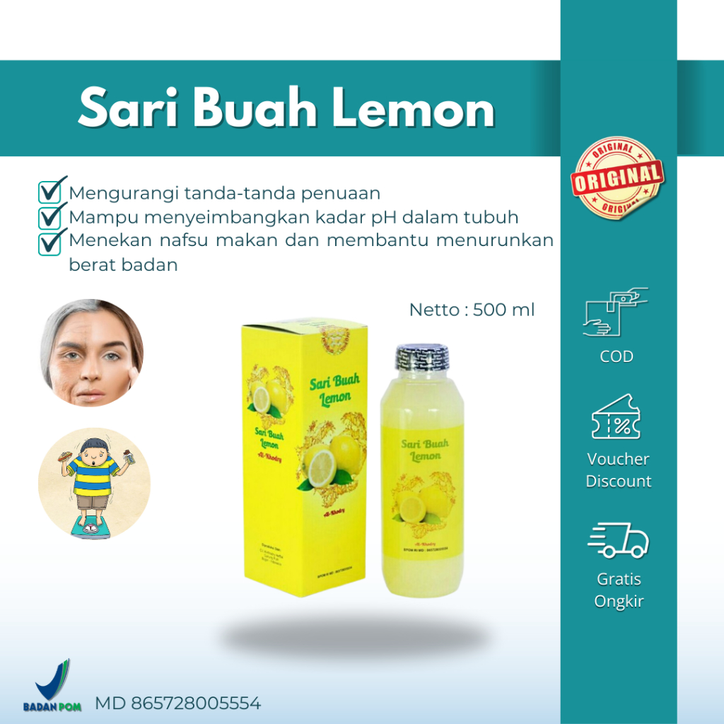 

Sari Buah Lemon Al Khodry Jus Diet Sehat Dan Langsing Murni Asli 100% Original 500 ml