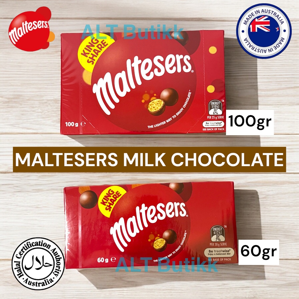 

[ BOX ] MALTESERS MILK CHOCOLATE | KING SHARE | COKELAT MALTESER AUSTRALIA