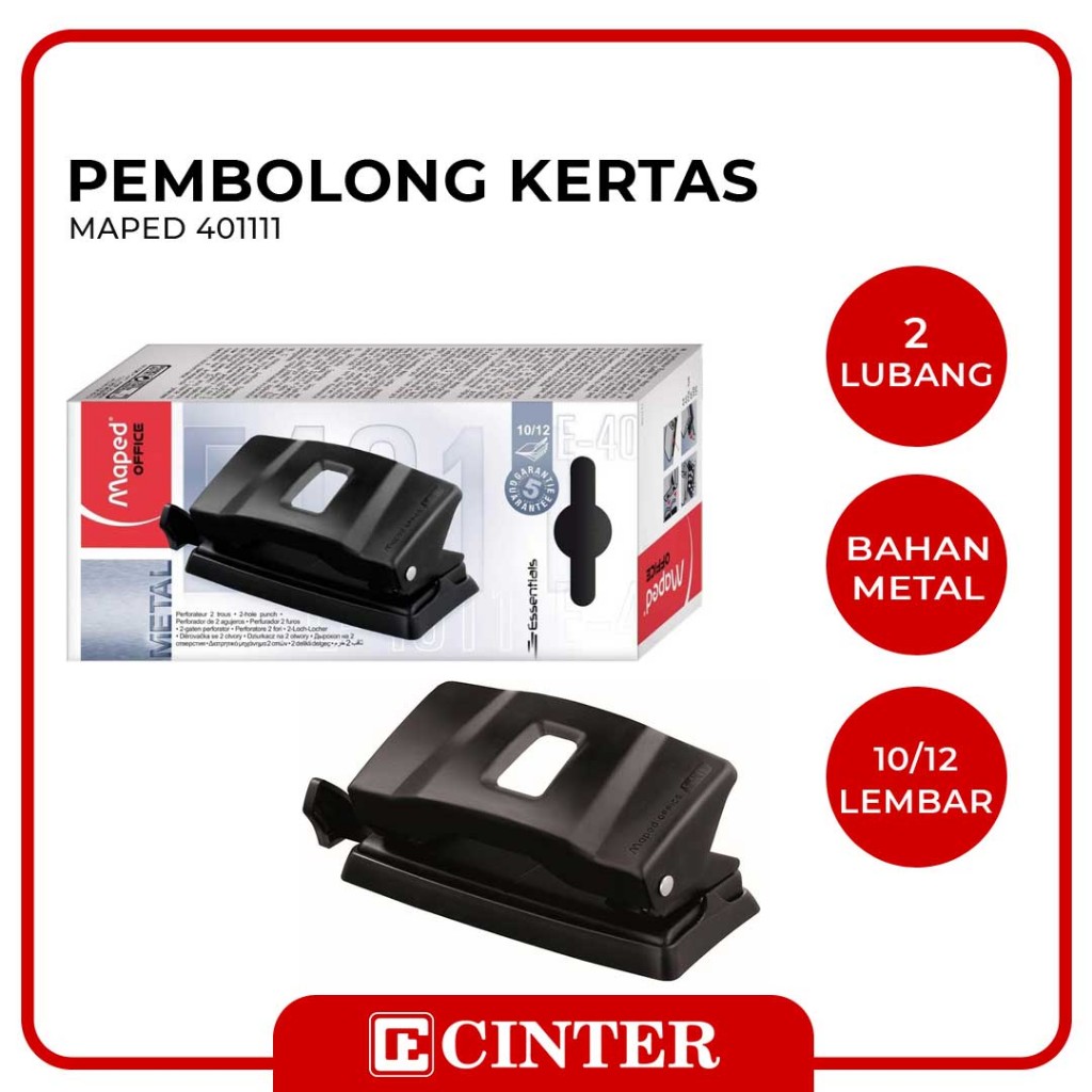 

MAPED - PEMBOLONG KERTAS / PELUBANG KERTAS MAPED METAL PUNCH 10/12 LEMBAR 401111