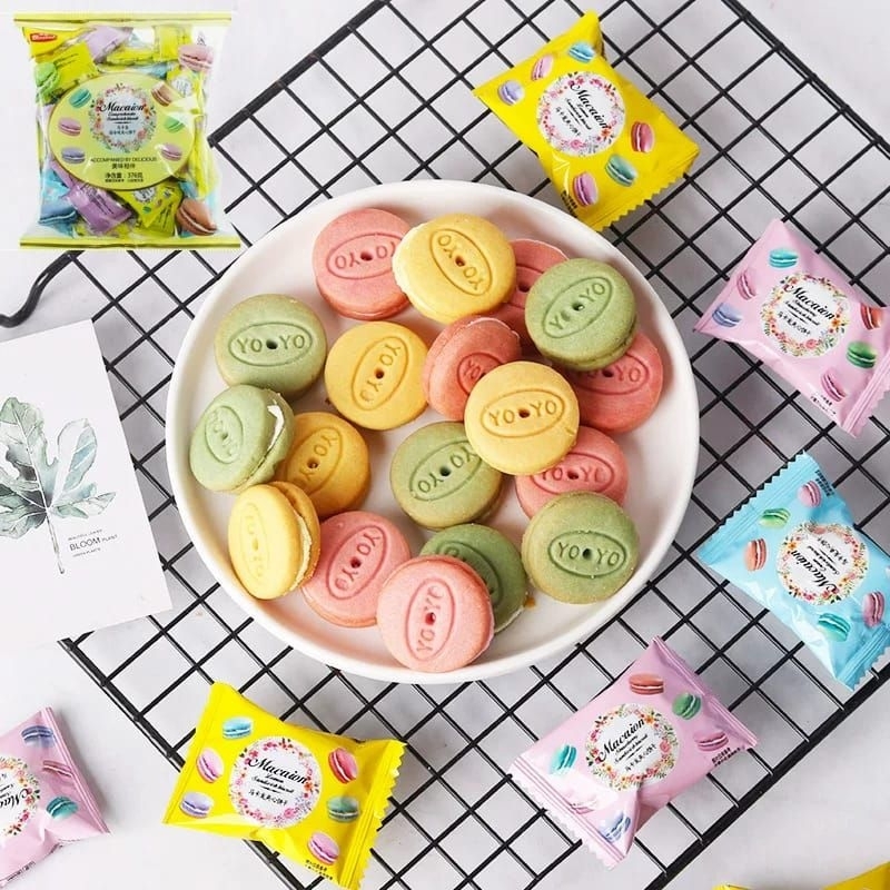 

OCOCO Macaron Sandwich Biscuit Cemilan Biskuit Macaron Snack
