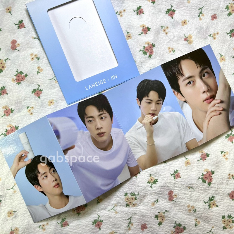 JIN x LANEIGE Mini Photobook Folded Gift Unsealed Official | BTS Benefit Cream Skin MD Photocard Pho