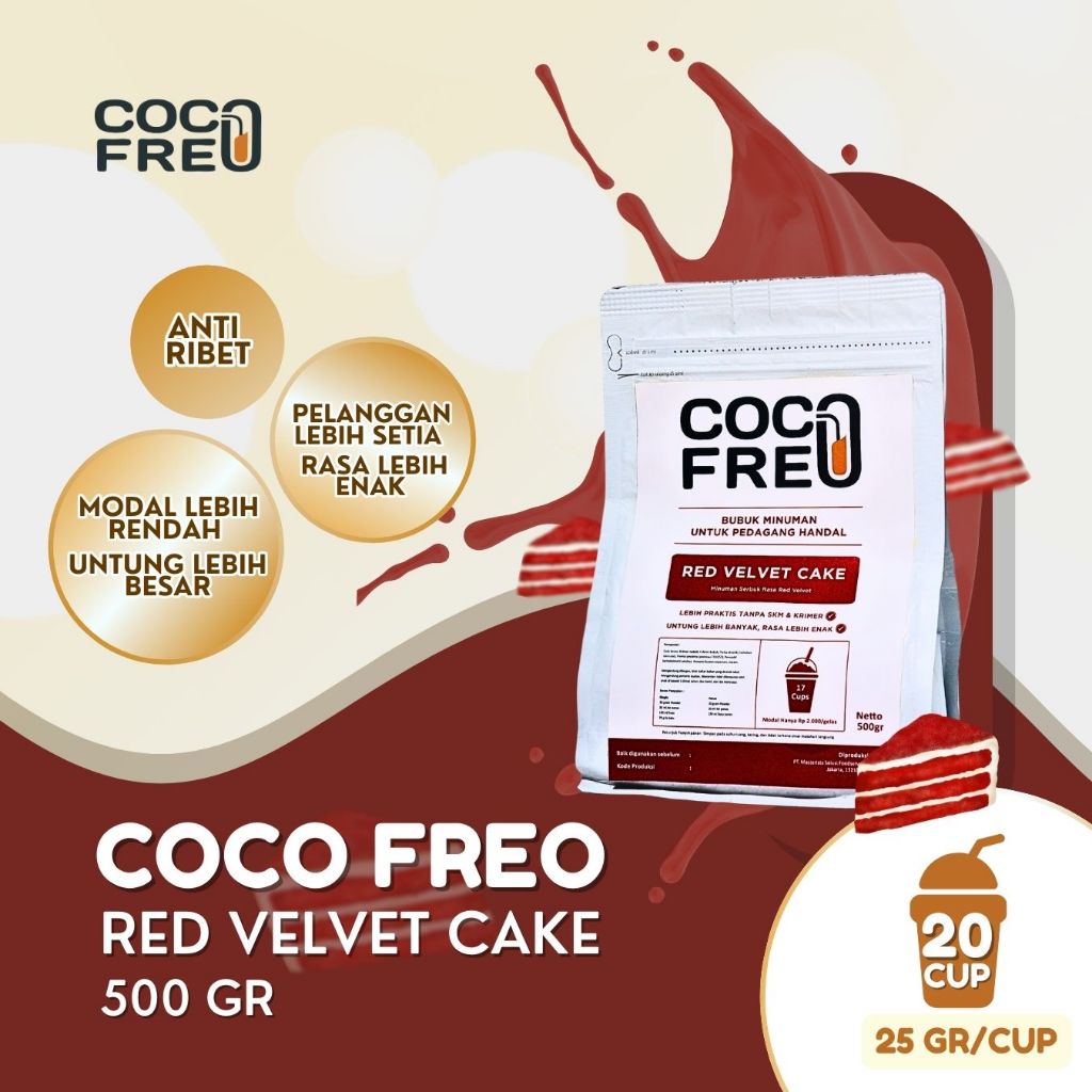 

Bubuk Minuman Red Velvet Cake Powder - Cocofreo