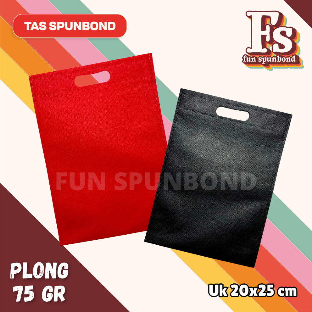 

TAS SPUNBOND PLONG (OVAL) 20X25 CM 75GR POLOS UNTUK TAS SOUVENIR, SYUKURAN, MENGENANG, PROMOSI, BANSOS,DLL