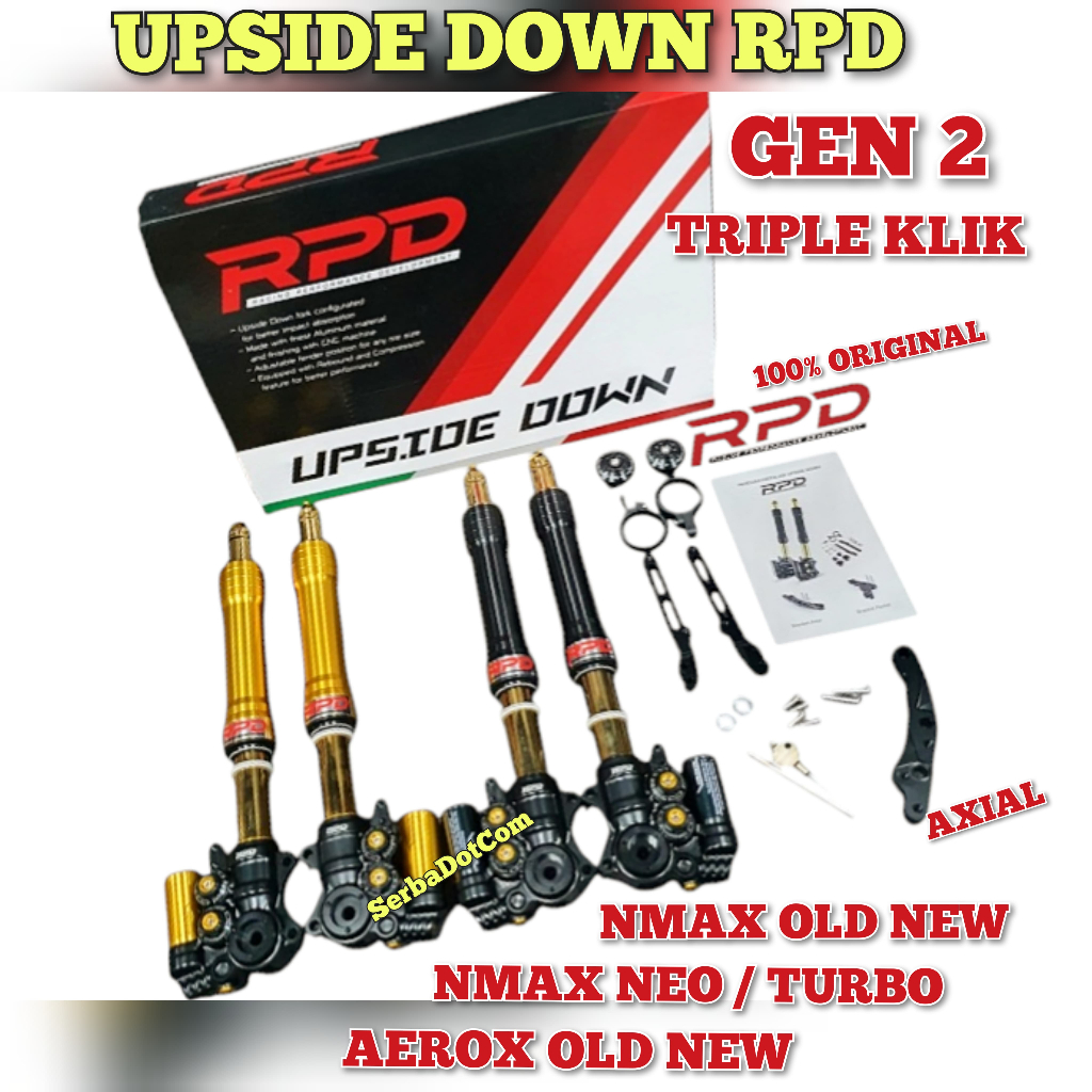 SHOCK SKOK DEPAN UP SIDE DOWN UPSIDE DOWN USD RPD GEN 2 ORIGINAL NMAX OLD NEW NEO TURBO AEROX ALPHA 