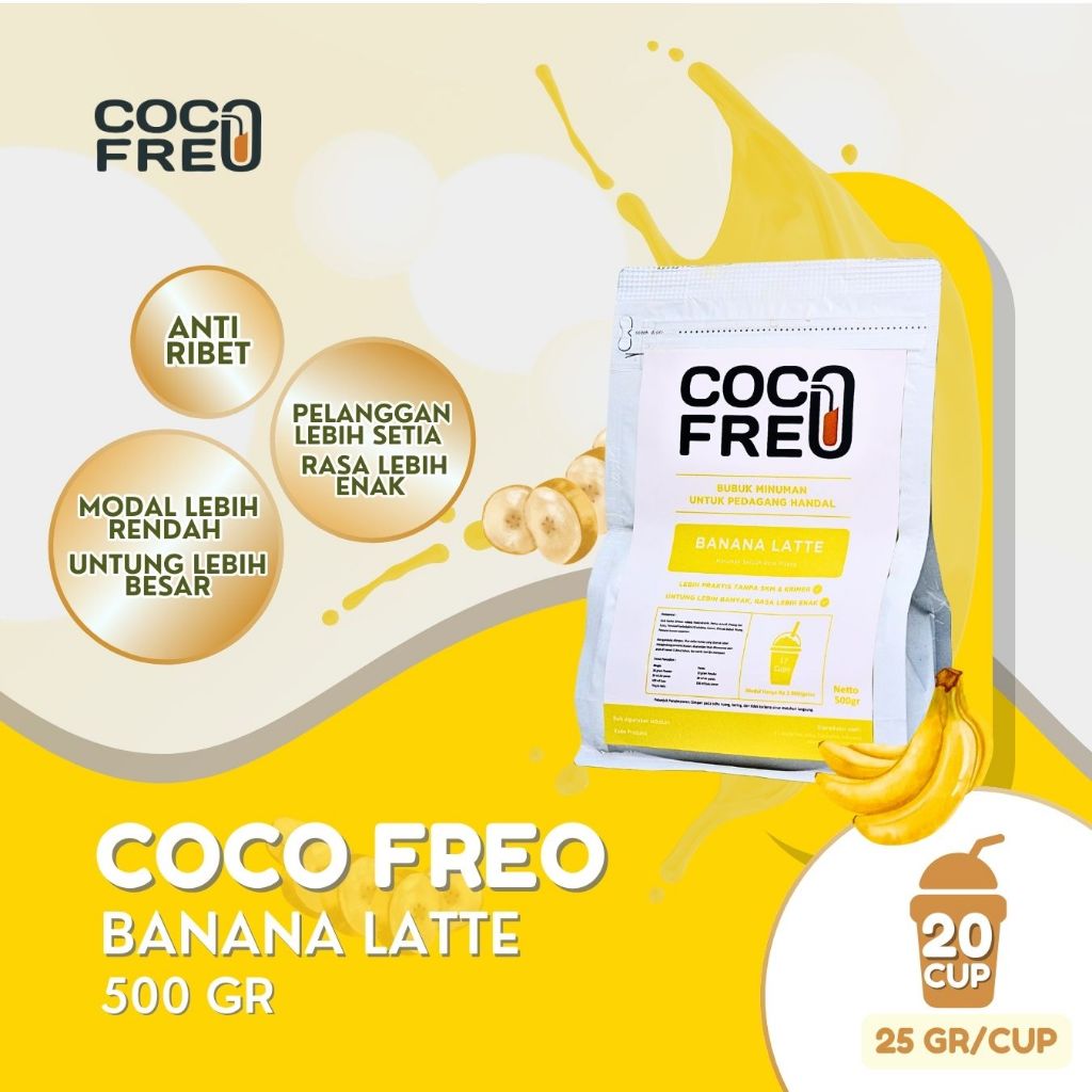 

Bubuk Minuman Banana Latte Powder - Cocofreo