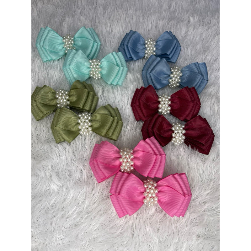 handmade bow / jepitan korea / pita anak / jepit rambut / ikat rambut bayi anak dewasa / bando bayi 