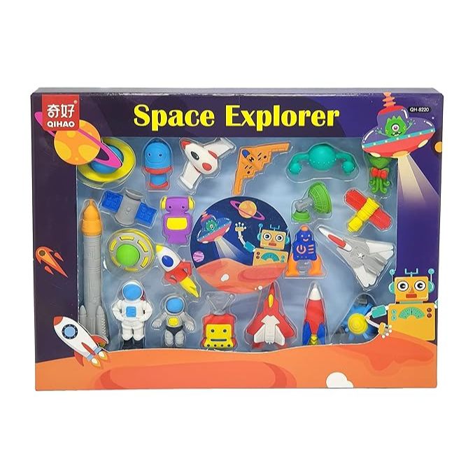 

8220 Set Eraser Penghapus Space Explorer Souvenir Gift Anak