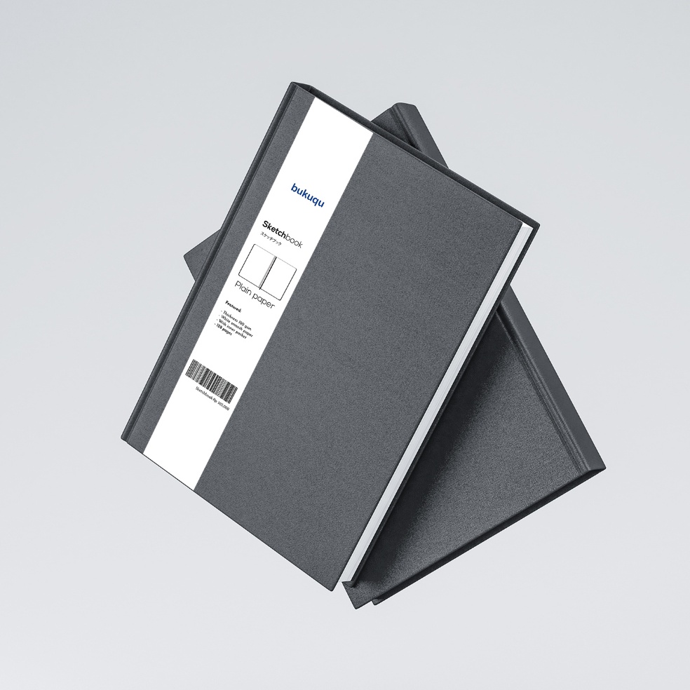 

bukuqu Sketchbook Simple A5 15 gsm Hardcover Notebook gambar Sketsa Lukis
