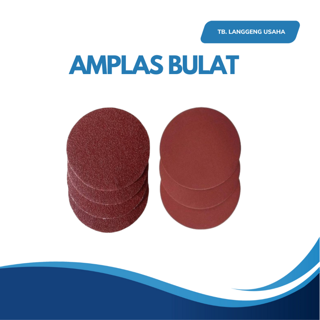LU AMPLAS GERINDA BULAT HALUS METERAN ROLL 4 INCH Tanpa Lubang Tempel Sanding Disc Mata Gerinda Grit
