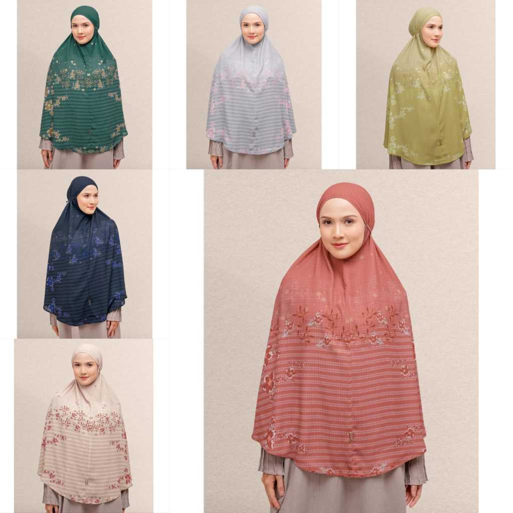 DOA INDONESIA BAITI ZEHRA KHIMAR SERIES - SYARI SIMPLICITY & TIMELESS GRASS, GREY, LEMON, ONYX, SUNS
