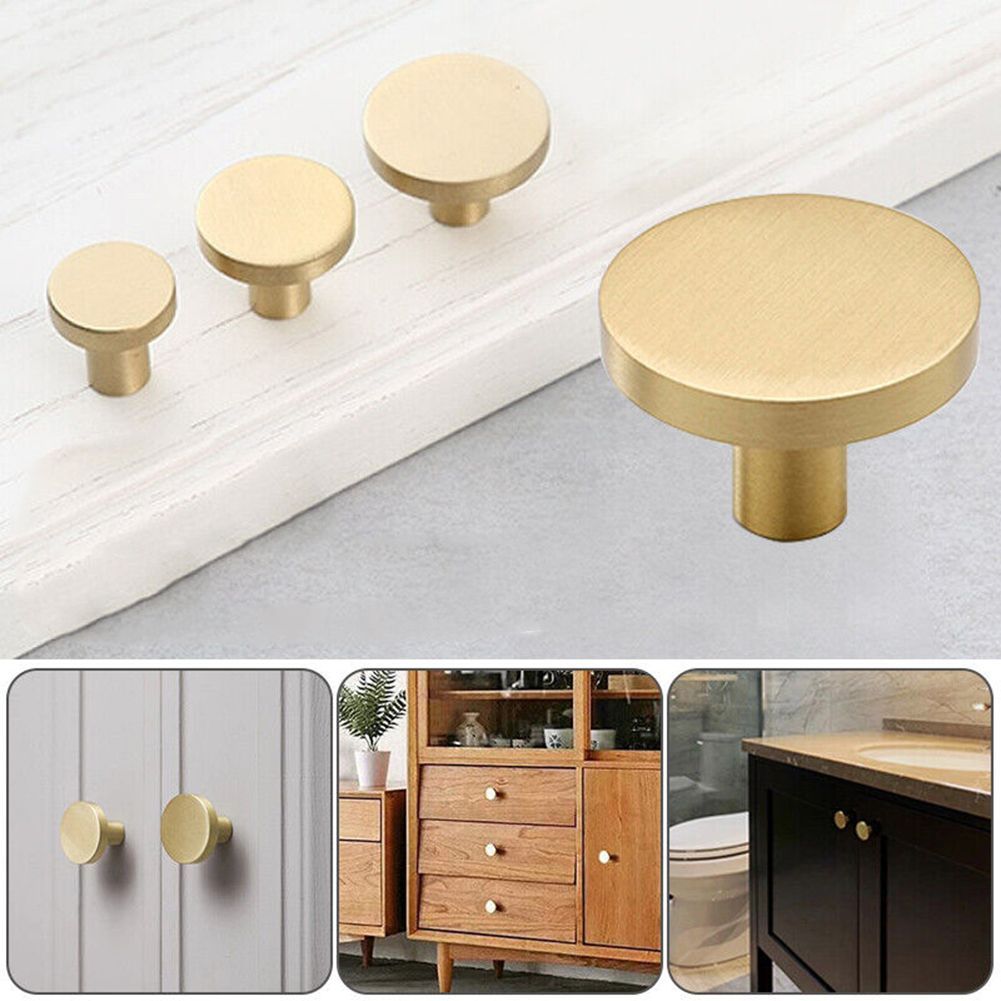 30mm Knob Bulat Handle Lemari Laci Tarikan Laci Drawer Pull/KNOB HANDLE TARIKAN LACI BULAT GOLD/Roun