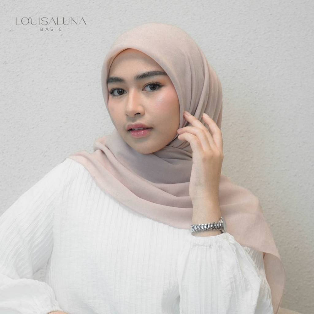Hijab Segi Empat Voal Premium - Nala Plain - 120cm & 140cm -  Arabian Voal - LOUISALUNA