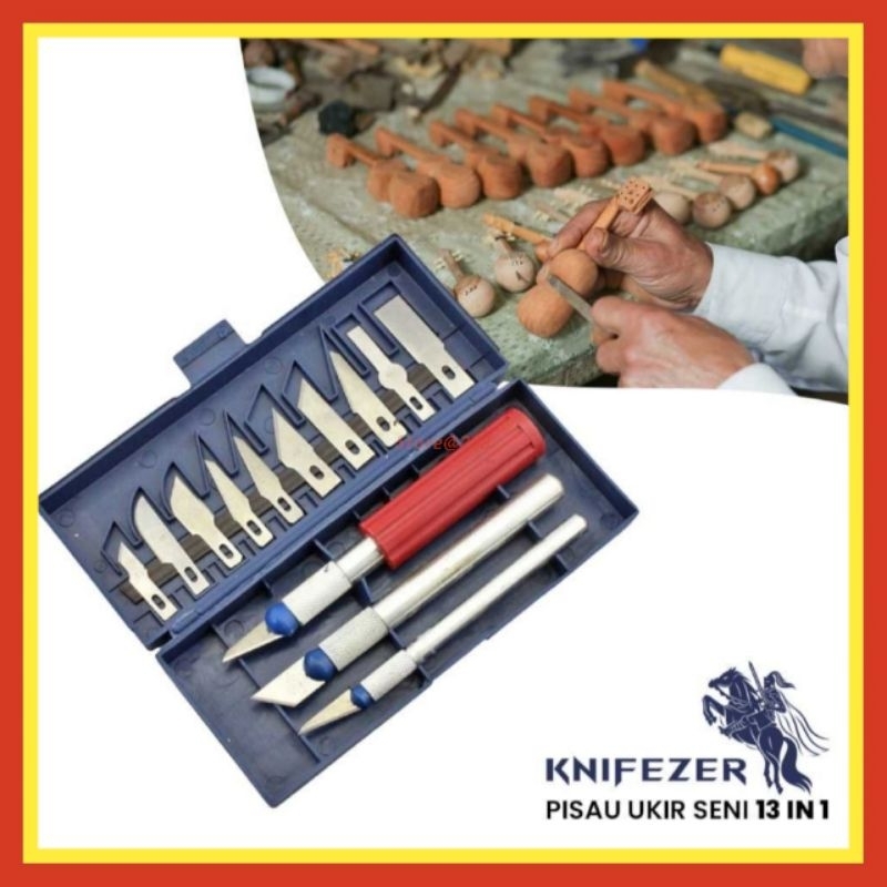 

Set Pisau Ukir Seni 13 in 1 Crafting Knife 3 Handle - A-003
